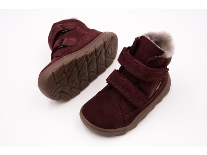 DETSKÉ BAREFOOT ZIMNÉ TOPÁNKY FRODDO ZERU TEX FURRY - BORDEAUX