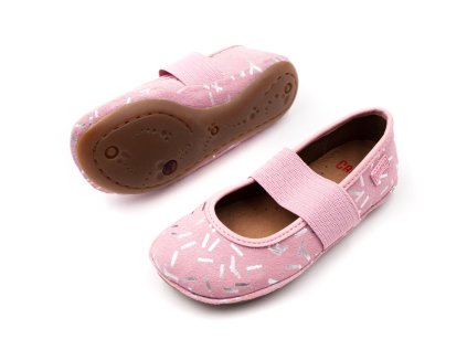 DETSKÉ BAREFOOT BALERÍNKY CAMPER OONA CONFETTI - PINK
