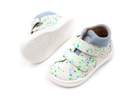 DETSKÉ BAREFOOT TOPÁNKY SUPERFIT SUPERFREE - WHITE/LIGHT BLUE