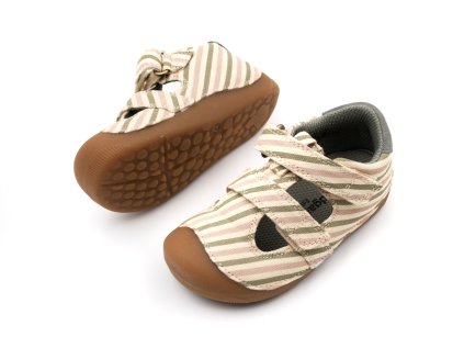 DETSKÉ BAREFOOT SANDÁLKY BUNDGAARD PETIT SUMMER - PEONY STRIPE