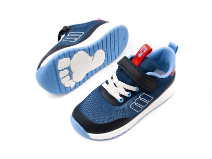 DETSKÉ BAREFOOT TENISKY MTNG. MUSTANG FREE - KNITTING NAVY