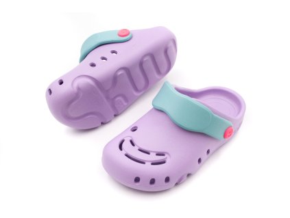 DETSKÉ GUMENÉ SANDÁLE SUPERFIT SPLASH CLOGS - LILA/MINT
