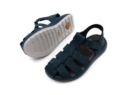 POHODLNÉ KOŽENÉ SANDÁLE PRIMIGI STRAP - BLU