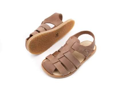 DETSKÉ BAREFOOT SANDÁLKY FLEXI NENS - NATURE TAUPE