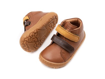 DETSKÉ BAREFOOT TOPÁNKY FRODDO FIRST STEP - BROWN