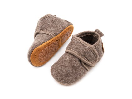 DETSKÉ BAREFOOT VLNENÉ PAPUČKY MIKK-LINE - MELANGE DENVER