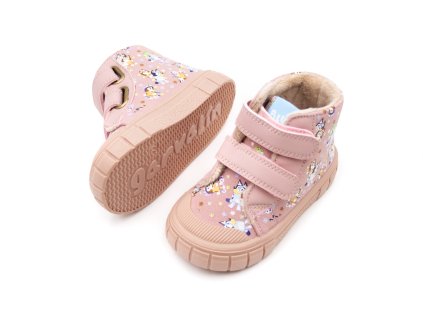 DETSKÉ ČLENKOVÉ TOPÁNKY GARVALÍN HOP-HOP - ROSA BLUEY