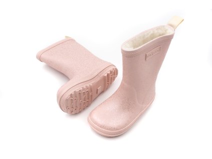 DETSKÉ ZATEPLENÉ GUMÁKY BUNDGAARD ASPEN - OLD ROSE SPARKLE