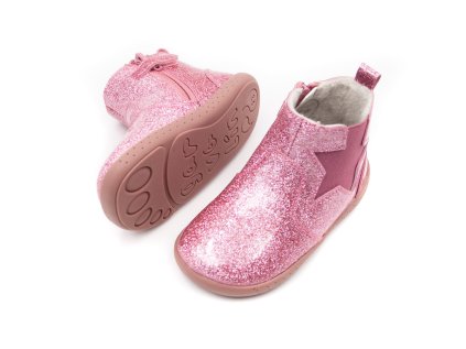 DETSKÉ ZATEPLENÉ BAREFOOT ČIŽMIČKY GARVALÍN - ROSA STAR
