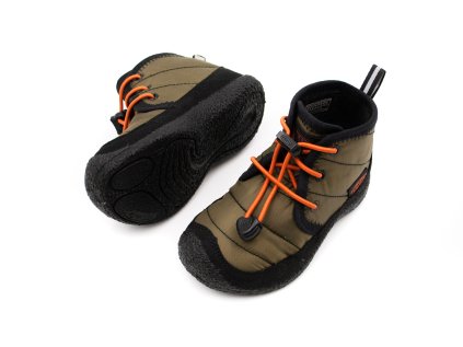 DETSKÉ OUTDOOR TOPÁNKY KEEN HOWSER II CHUKKA WP - OLIVE GOLD FLAME