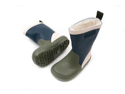 DETSKÉ ZATEPLENÉ GUMÁKY BUNDGAARD ASPEN - ARMY BLOCK
