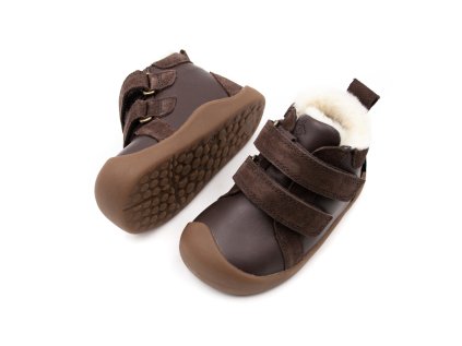 DETSKÉ BAREFOOT ZIMNÉ TOPÁNKY BUNDGAARD BLOOM TEX - DARK BROWN