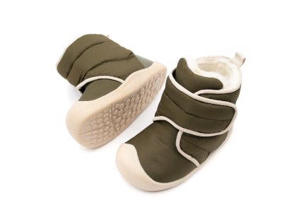 DETSKÉ BAREFOOT ZIMNÉ TOPÁNKY BUNDGAARD NURI TEX - ARMY