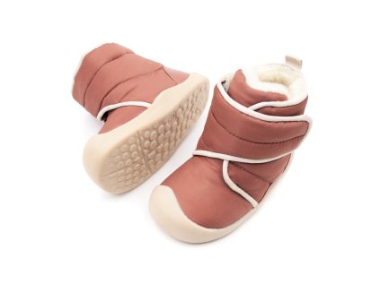 DETSKÉ BAREFOOT ZIMNÉ TOPÁNKY BUNDGAARD NURI TEX - BLUSH