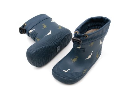 DETSKÉ ZIMNÉ BAREFOOT GUMÁKY BUNDGAARD MALIK - NAVY DINO