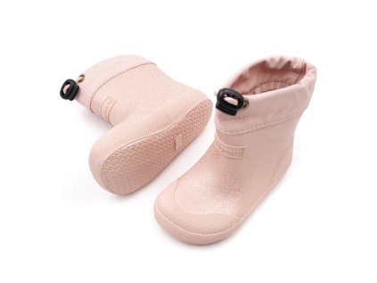 DETSKÉ ZIMNÉ BAREFOOT GUMÁKY BUNDGAARD MALIK - OLD ROSE SPARKLE