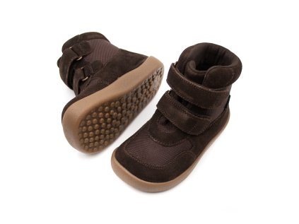 DETSKÉ ZIMNÉ BAREFOOT TOPÁNKY BUNDGAARD BOBBIE - DARK BROWN