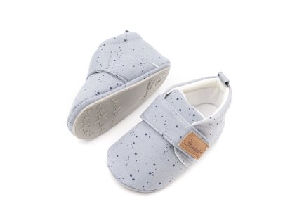 DETSKÉ BAREFOOT TEXTILNÉ CAPAČKY STERNTALER - GRAUBLAU DOT