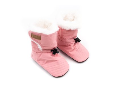 DETSKÉ ZATEPLENÉ BAREFOOT CAPAČKY STAY-PUT JAN&JUL - DUSTY PINK