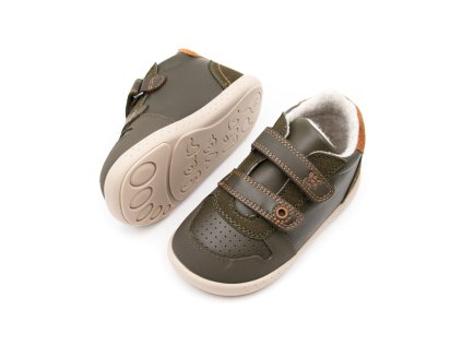 DETSKÉ BAREFOOT ZATEPLENÉ TOPÁNKY GARVALÍN BOTIN - MILITARE