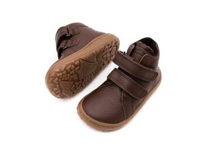DETSKÉ BAREFOOT TOPÁNKY FRODDO AUTUMN FLEECE - BROWN