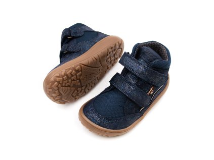 DETSKÉ BAREFOOT TOPÁNKY FRODDO TEX AUTUMN S MEMBRÁNOU - BLUE+