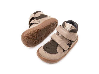 DETSKÉ BAREFOOT TOPÁNKY FRODDO TEX AUTUMN S MEMBRÁNOU - BEIGE
