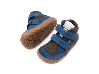 DETSKÉ BAREFOOT TOPÁNKY FRODDO TEX AUTUMN S MEMBRÁNOU - DENIM