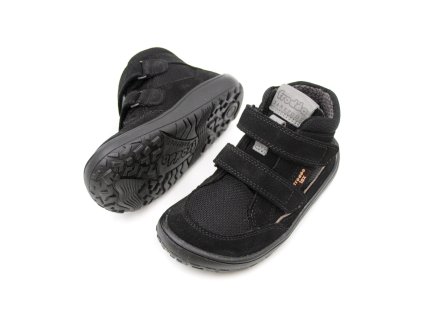 DETSKÉ BAREFOOT TOPÁNKY FRODDO TEX AUTUMN S MEMBRÁNOU - BLACK