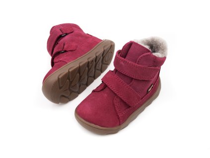 DETSKÉ BAREFOOT ZIMNÉ TOPÁNKY FRODDO ZERU TEX FURRY - CYCLAMEN