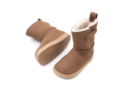 DÁMSKE BAREFOOT ZIMNÉ TOPÁNKY MURIS SIBERIA - BARK BROWN
