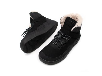 DÁMSKE BAREFOOT ZIMNÉ TOPÁNKY MURIS BALTIC - BLACK