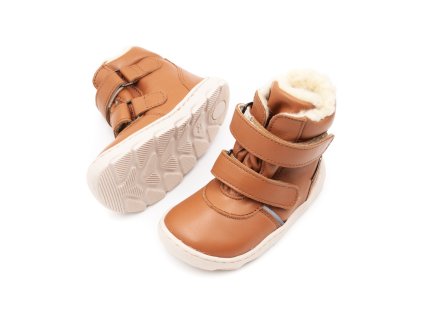 DETSKÉ BAREFOOT ZIMNÉ TOPÁNKY PEGRES SBF 42 2.1 - HNEDÉ