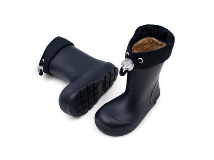 ZATEPLENÉ DETSKÉ BAREFOOT GUMÁKY IGOR SHOES YOGI - MARINO