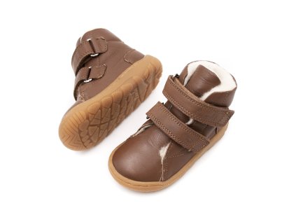 DETSKÉ BAREFOOT ZIMNÉ TOPÁNKY LURCHI JOKER - TAN