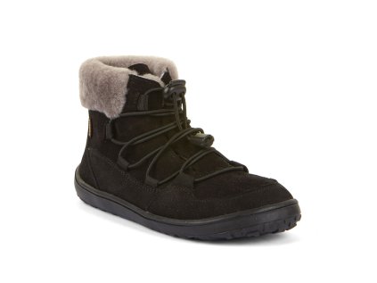 DETSKÉ BAREFOOT TOPÁNKY FRODDO UP FURRY - BLACK