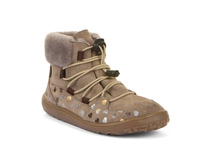 DETSKÉ BAREFOOT TOPÁNKY FRODDO UP FURRY - BEIGE