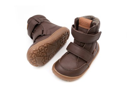 DETSKÉ BAREFOOT TOPÁNKY FRODDO TEX WINTER - BROWN