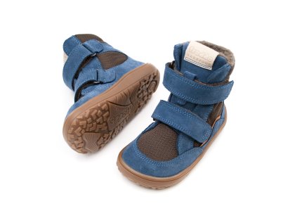 DETSKÉ BAREFOOT ZIMNÉ TOPÁNKY FRODDO TEX WINTER - DENIM