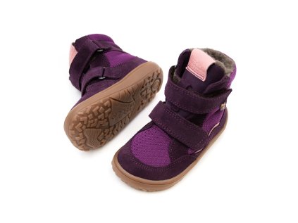 DETSKÉ BAREFOOT ZIMNÉ TOPÁNKY FRODDO TEX WINTER - PURPLE