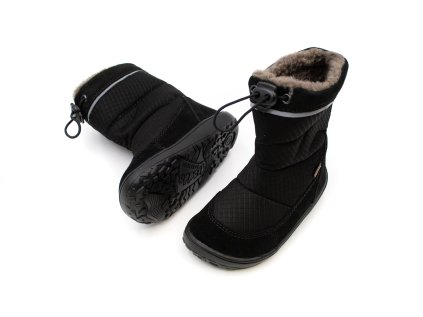 BAREFOOT SNEHULE FRODDO UP TEX SNOW WOOL - BLACK