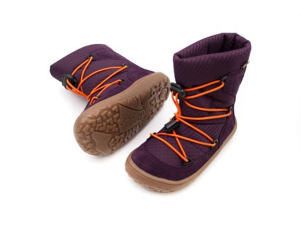 DETSKÉ BAREFOOT SNEHULE FRODDO TEX TRACK WOOL - PURPLE