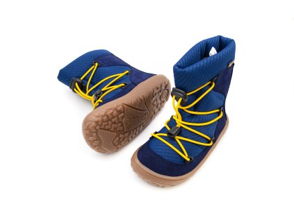 DETSKÉ BAREFOOT SNEHULE FRODDO TEX TRACK WOOL - BLUE