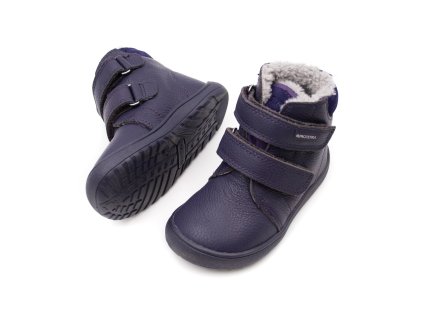 DETSKÉ BAREFOOT ZIMNÉ TOPÁNKY PROTETIKA - BEKA PURPLE TEX