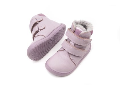 DETSKÉ BAREFOOT ZIMNÉ TOPÁNKY PROTETIKA - BEKA LILA TEX