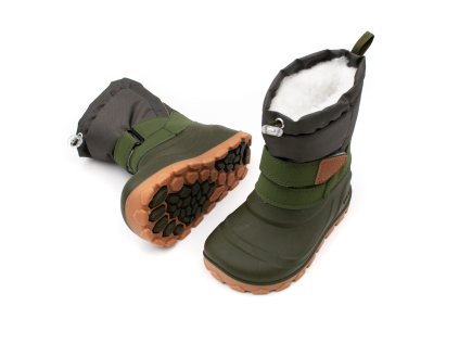 DETSKÉ SNEHULE LURCHI JAN BAREFOOT - OLIVE
