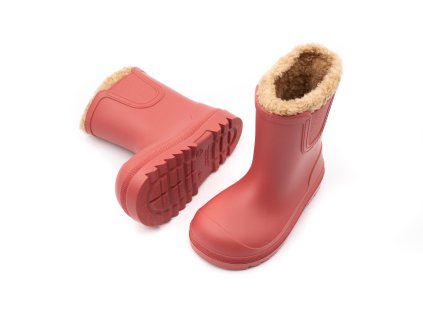 ZATEPLENÉ DETSKÉ BAREFOOT GUMÁKY IGOR SHOES VERONA - CORAL