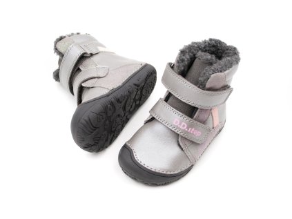 DETSKÉ BAREFOOT ZIMNÉ TOPÁNKY D.D.STEP 073 - DARK GREY