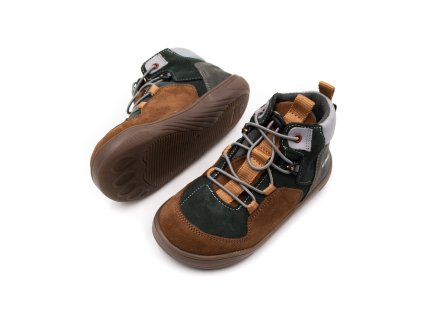 DETSKÉ BAREFOOT ZIMNÉ TOPÁNKY PRIMIGI SO SCAMOS - HNEDÉ