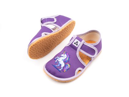 DETSKÉ BAREFOOT PAPUČE ANTAL SHOES RASCAL - UNICORN